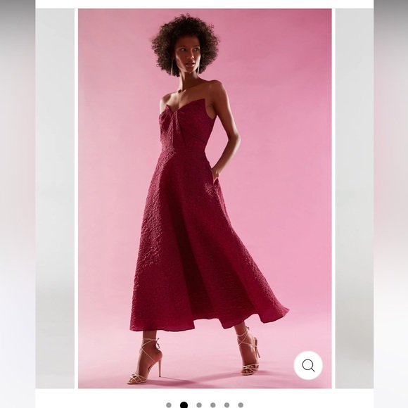 Theia Dresses Nwt Theia Midi Cocktail Dress Dark Pink Poshmark